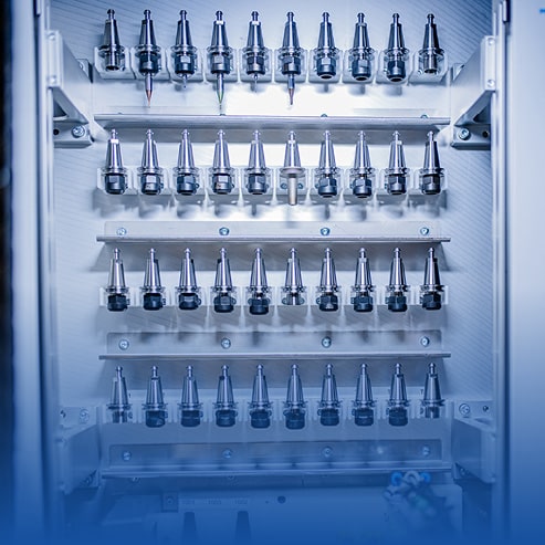 Werkzeugspeicher mit bis zu 40 Werkzeugen