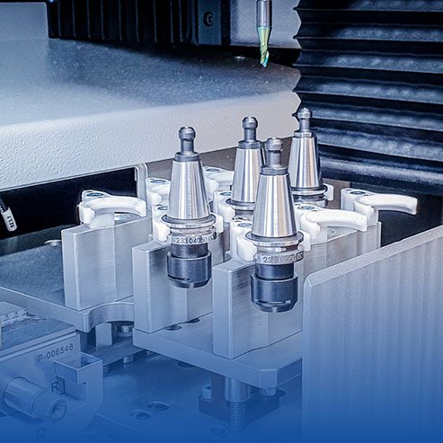 Standard-Werkzeugmagazin,
ISO10 mit 6 Plätzen